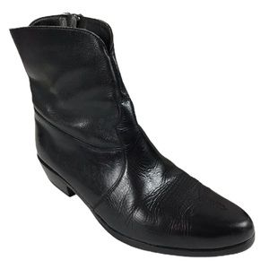 Florsheim Women’s Black Leather Western Ankle Boot